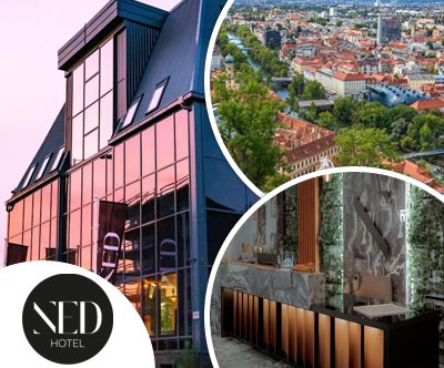 Ned Hotel Graz, Avstrija, nočitev z zajtrkom