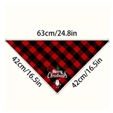 Bandana, božična ruta za pse v rdeči barvi