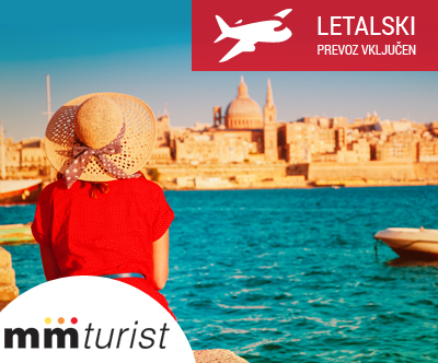 Popoln oddih na Malti s povratno letalsko karto