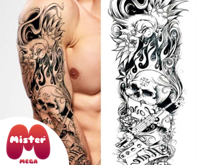 Mega Tattoo - komplet 3 tattoo nalepk