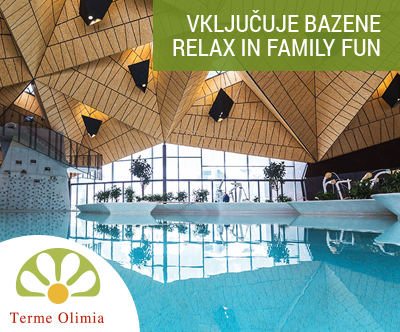 Oddih v mobilnih hiškah Kampa Natura; Terme Olimia