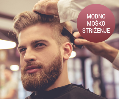 Modno moško striženje v salonu Frizerstvo 