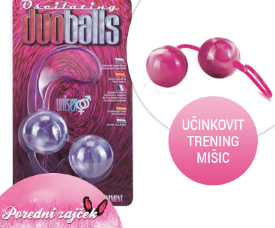 Komplet 2 nihajocih vaginalnih kroglic Duo Balls