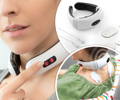 Elektromagnetni aparat za masažo vratu in hrbta