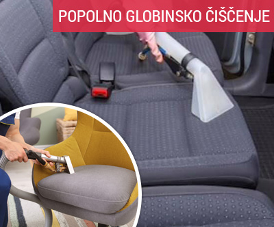 Globinsko cišcenje enega sedišca v avtomobilu ali doma