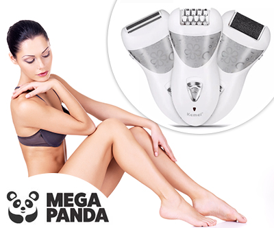 Epilator 3v1, za nebolece odstranjevanje dlacic