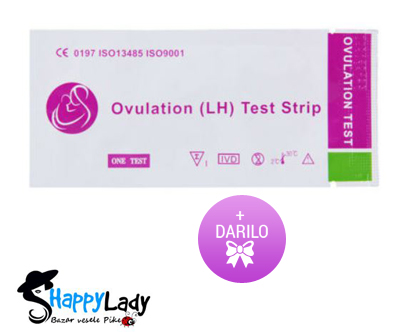 Test ovulacije (2 kosa), test nosečnosti 
