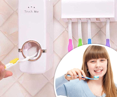 Dozirnik zobne paste z nosilcem za zobne ščetke