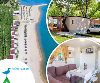 Kamp Galeb 3* v Omišu: mobilne hiške