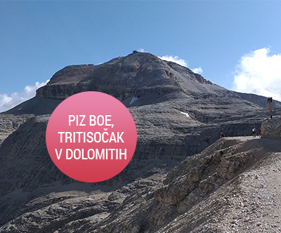 Pohod do tritisočaka Piz Boe, Dolomiti, Italija: izlet