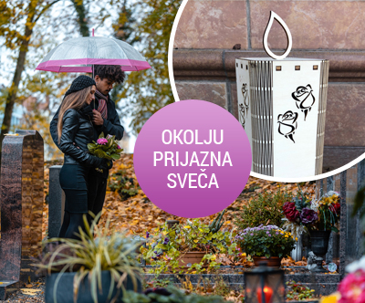 Velika nagrobna lesena sveca za 1. november