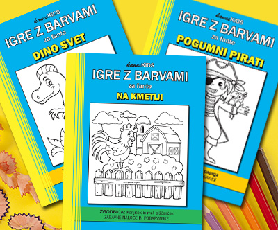 Paket pobarvank in ugank za fante