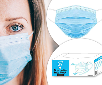 Paket 50 kosov 3-slojnih zaščitnih mask