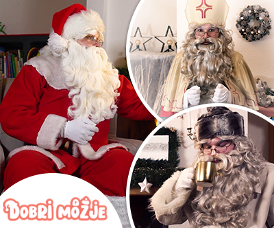 Video zgodba Božička, Dedka Mraza ali Miklavža za otrok
