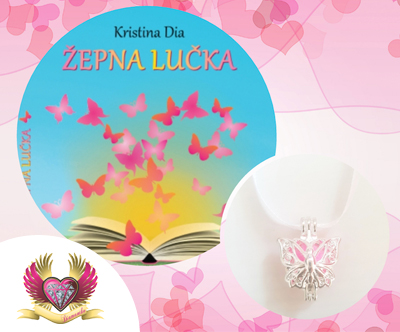 Knjiga Žepna lucka in verižica Čarobni metulj