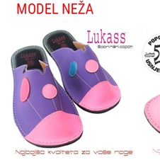 Mehki copati Lukass iz naravnega usnja