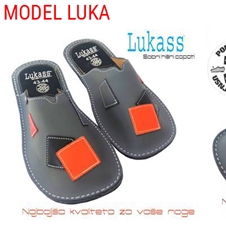 Mehki copati Lukass iz naravnega usnja